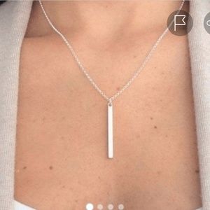 Nico New York Silver Bar Necklace